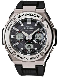 G-Steel Wave Ceptor solcelledrevet klokke med robust stålramme | GST-W110-1AER