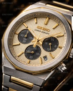 Seiko tofarget herrekronograf i stål med safirglass 40mm 