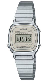 Casio Vintage Mini dameklokke med grå skjerm og klassisk design | LA670WEA-8AEF