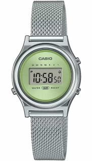 Vintage grønn digital Casio-klokke med mesh-reim | LA700WEM-3AEF