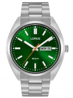 Lorus Mens 100m Classic Green Steel 41mm