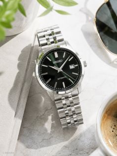 Seiko Mens Automatic Green Steel 41mm 