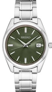 Seiko SUR209P1 Stilren stalklokke med sort urskive