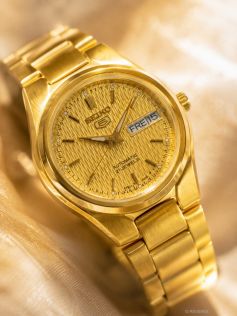 Seiko 5 Ladies Golden Automatic Petite 24mm 