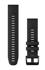 Original Garmin QuickFit® 22mm Black Silicone Strap 010-13280-00 