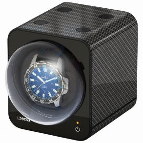 Beco Boxy Fancy Brick watchwinder for 1 klokke, karbon, u/adapter