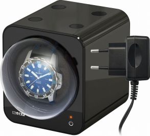 Beco Watchwinder i svart med plass til én klokke (med adapter)