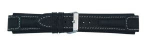 Falkenlund Deluxe Beco Watch Strap Terrasco Black Calf Leather 22mm Stainless Steel Buckle 2795122S 
