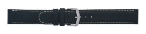Falkenlund Deluxe Beco Watch Strap Anfibio Black Calf Leather 22mm Stainless Steel Buckle 342118S 
