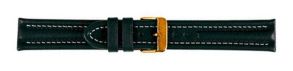 Falkenlund Deluxe Beco 20mm Watch Strap Arizona Sport Stainless Black Gold Buckle 682120G 