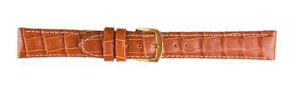Falkenlund Deluxe Beco Watch Strap Louisiana Croco Matt Nature Calf Leather 20mm Gold Plated Buckle 6193720G 