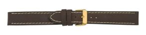 Falkenlund Deluxe Beco 20mm Watch Strap Chrono XL Brown Gold Buckle 6303620G 
