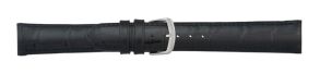 Falkenlund Deluxe Beco Watch Strap Louisiana Basic Black Calf Leather 22mm Stainless Steel Buckle 6483722S 