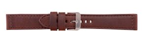 Falkenlund Deluxe Beco Watch Strap Vintage Dark Brown Calf Leather 22mm Stainless Steel Buckle 652622S 