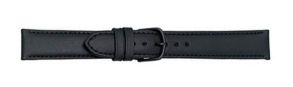 Falkenlund Deluxe Beco Watch Strap Nappa Glatt Black Calf Leather 18mm Black Buckle 662118 