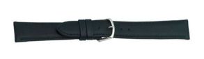 Falkenlund Deluxe Beco Watch Strap Polo Black Calf Leather 18mm Stainless Steel Buckle 664118S 