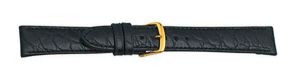 Falkenlund Deluxe Beco Watch Strap Samantha Black Calf Leather 14mm Gold Plated Buckle 672114G 