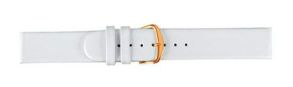 Falkenlund Deluxe Beco Watch Strap Classic White Calf Leather 20mm Gold Plated Buckle 6851020G 