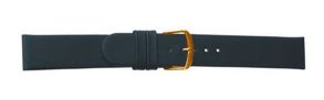 Falkenlund Deluxe Beco Watch Strap Black Calf Leather 20mm Gold Plated Buckle 685120G 