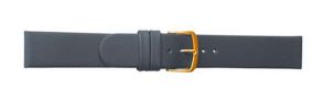 Falkenlund Deluxe Beco Watch Strap Classic Grey Calf Leather 20mm Gold Plated Buckle 6851420G 