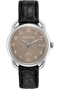 Bulova 1875 Commodore Limited Edition automatisk klokke med sveitsisk urverk og brun sandblåst urskive | 96B324