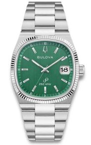 Retro inspirert herreur fra Bulova med grønn urskive og høy presisjons quartzverk - Super Seville Collection | 96B439