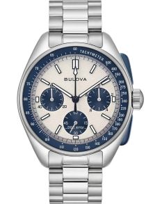 Bulova Lunar Pilot chronograph Apollo 15 edition med blå detaljer og ekstra lærrem | 98K112 