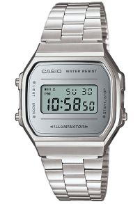 Klassisk digital Casio retroklokke med speilskive | A168WEM-7EF