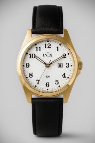 Inex Mens Golden Dress Classic 39mm 