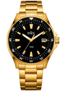 Inex Mens 100m Golden Black 38mm