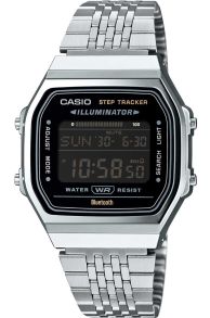 Casio Vintage Smart Step Counter med Bluetooth og sølvfarget stålarmbånd | ABL-100WE-1BEF
