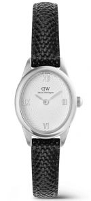 Daniel Wellington Ophelia Mini Black Lizard White Guilloché Silver DW00100887 