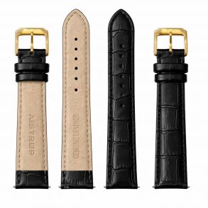Aistrup Classic 78 Spare Strap Black-Gold 20mm 