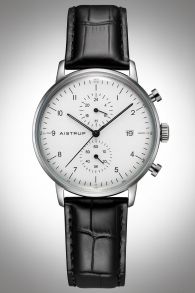 Aistrup AIW8601 Classic Infinity Chronograph herreur med hvit urskive og lærrem | AIW8601