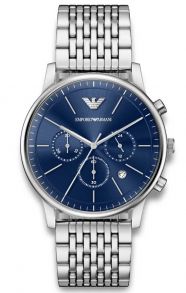 Emporio Mens Steel Blue Presidential Chrono 42mm 