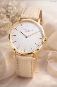 Carrie Taylor Lexington Golden Beige Hermes Calf Leather 38mm 
