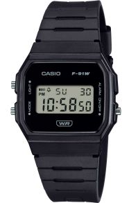 Casio Retro digital klokke med bio-basert rem for miljøbevisste brukere | F-91WB-1AEF