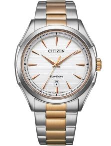 Citizen klassisk herreur med Eco-Drive og to-farget stållenke | AW1756-89A