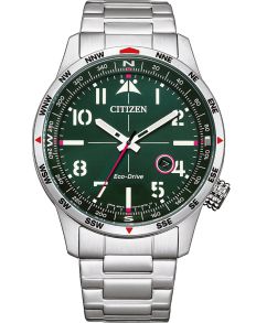 Citizen Eco-Drive herreur med grønn urskive og kompassring | BM7551-84X