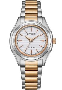 Citizen Eco-Drive dameklokke med to-farget stållenke | FE2116-85A