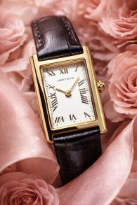 Carrie Taylor Petite Rectangular Black Leather 19mm 