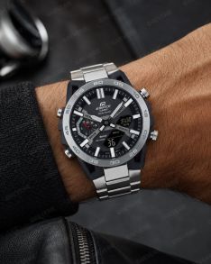 Casio Mens Steel Carbon Solar 47mm 