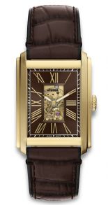 Fossil Mens Golden Brown Leather Automatic 30mm