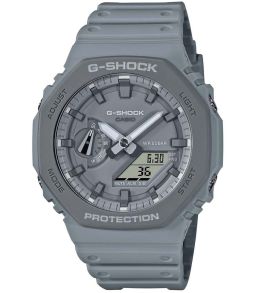 Jordfarget G-Shock med digital-analog visning og grå urkasse | GA-2110ET-8AER