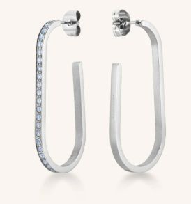 Rosefield Large Hoop Swarovski Crystals 