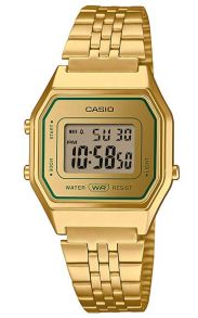 Casio Vintage gullfarget-grønn digital klokke fra retro-kolleksjonen | LA680WEGV-9AEF