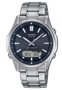 Titanium solcelledrevet radioklokke med safirglass | LCW-M100TSE-1AER