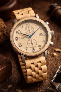 Lignus Johan White Maple Wood Chronograph LW0501 