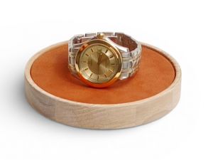 MORELUND Watchmat in Natural Wood/Cognac Leather MO2301 