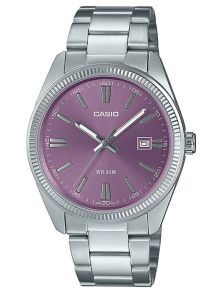 Lilla urskive klassisk Casio-klokke med Neo-Display teknologi | MTP-1302PD-6AVEF